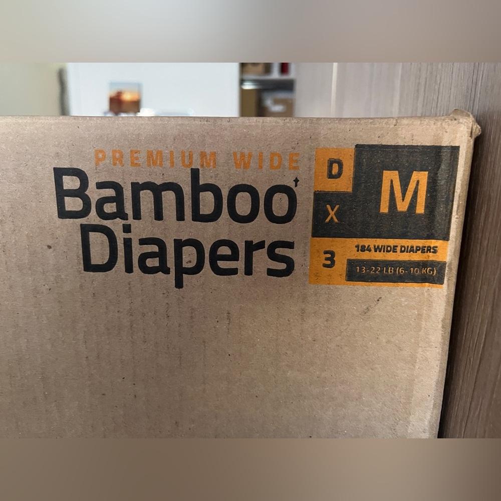 DYPER X Viscose from Bamboo Baby Diapers Medium 13-22 lb 184 Count Day and Night